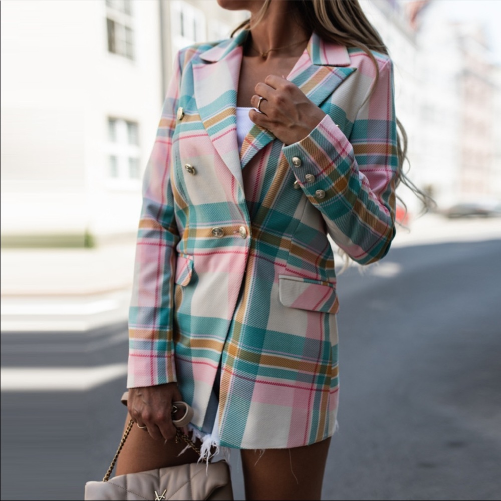 Gingham blazer